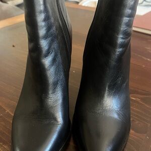 Halogen Sleek Black Ankle Booties